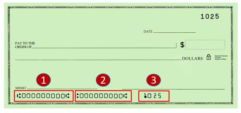 routing number on a check