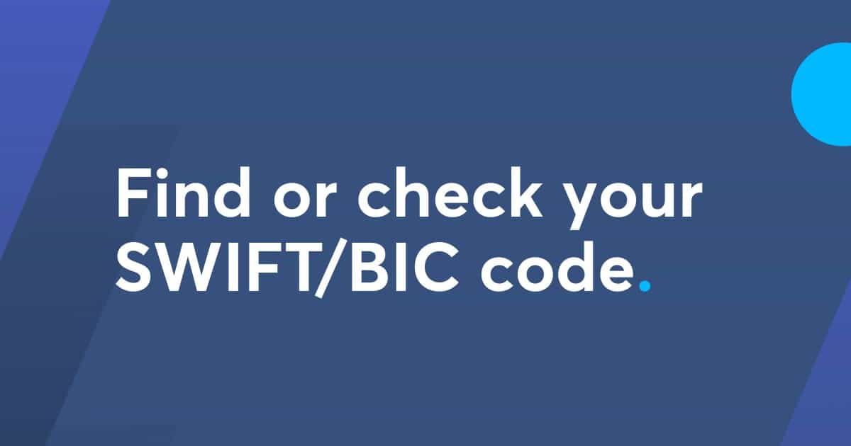 find bank swift code